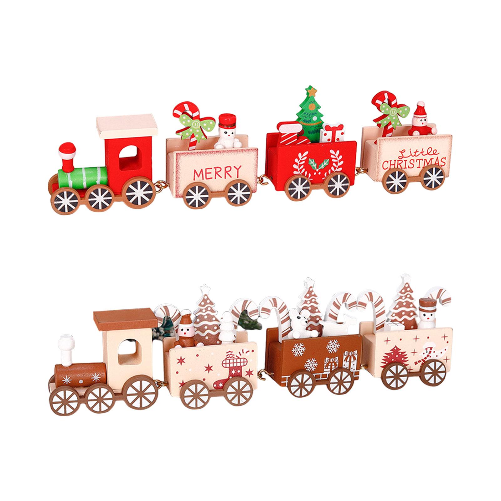 Top Kids Xmas Toys - قطار خشبي عيد الميلاد زخرفة ديكور