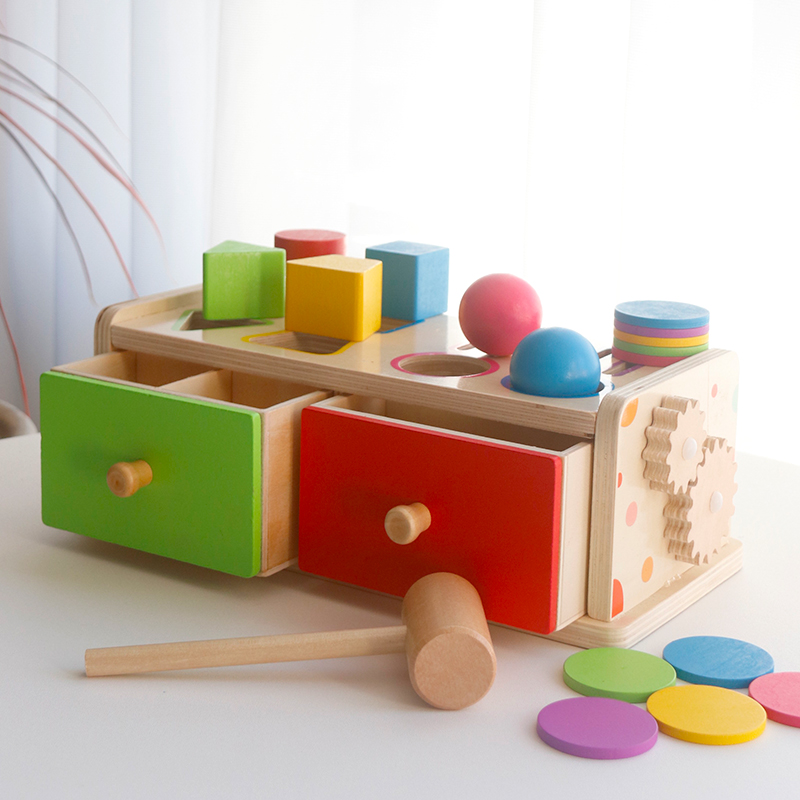 Kids Toys Drawers - لعبة مونتيسوري خشبية للفرز والتكديس للأطفال،