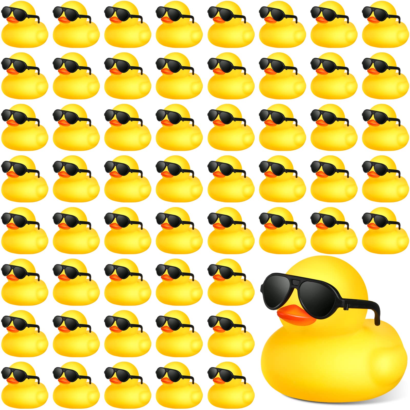 Rubber Duck Bath - 1-100 قطعة البط المطاطي الصغير الأصفر