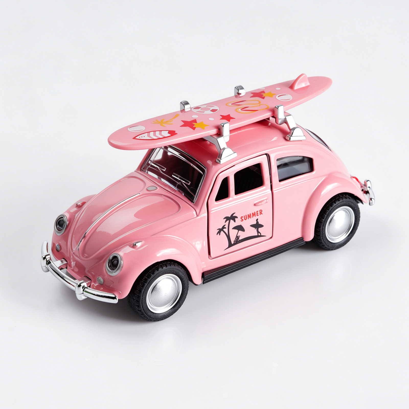 Kids Toys Car - سيارة فولكس فاجن بيتل وردية اللون