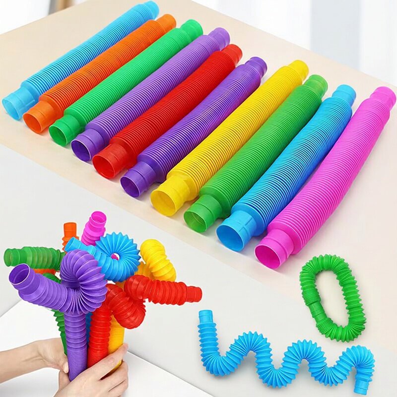 Kids Toys Youtube - أنابيب ملونة قابلة للتمدد، لعبة تخفيف