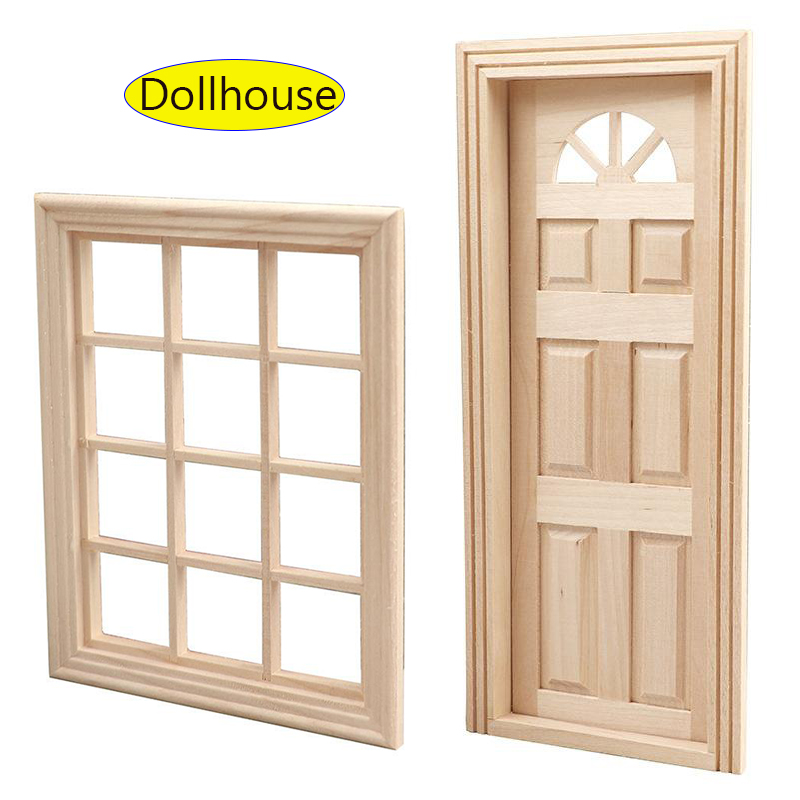 Dollhouse Furniture Set - 1 مجموعة اكسسوارات الأثاث 1/12 خشبية