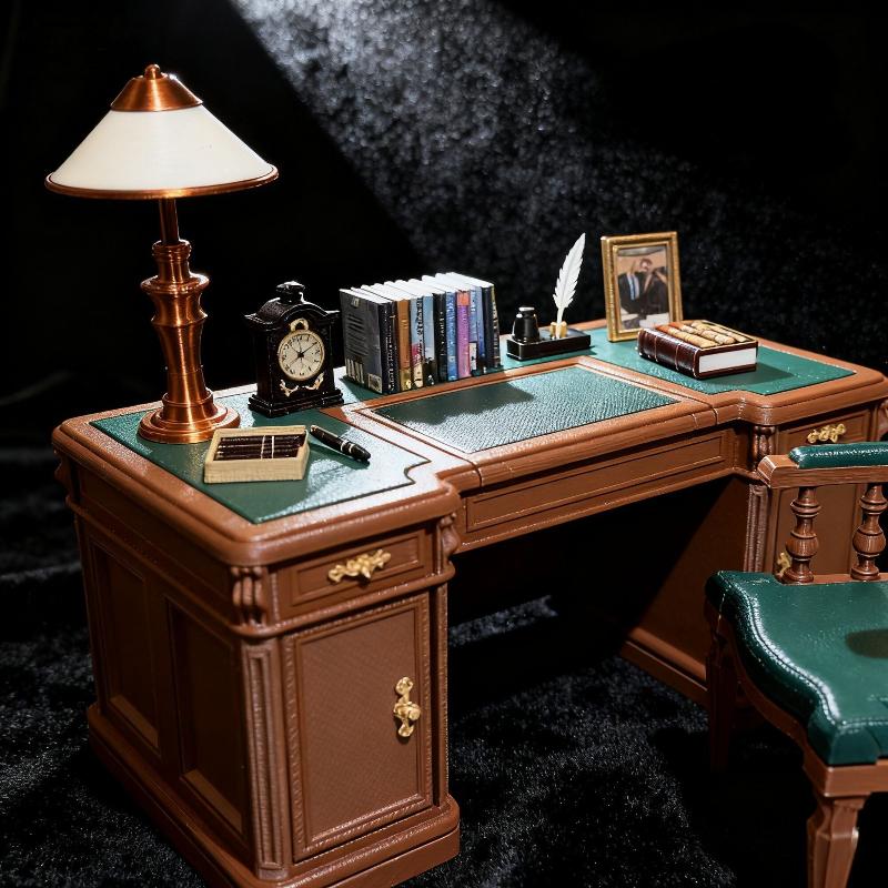 مجموعة كراسي مكتبية صغيرة عتيق - مراجعة Dollhouse Furniture Set وسعره