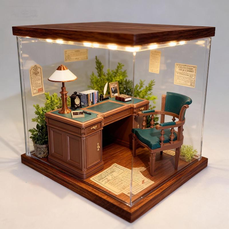 مجموعة كراسي مكتبية صغيرة عتيق - مراجعة Dollhouse Furniture Set وسعره