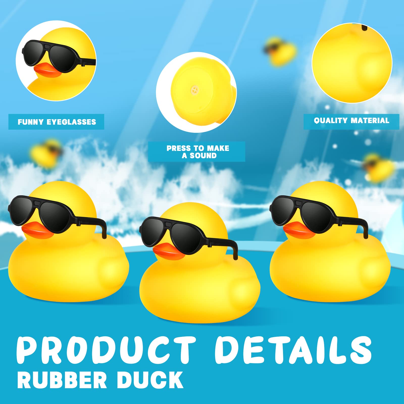 1-100 قطعة البط المطاطي الصغير - مراجعة Rubber Duck Bath وسعره