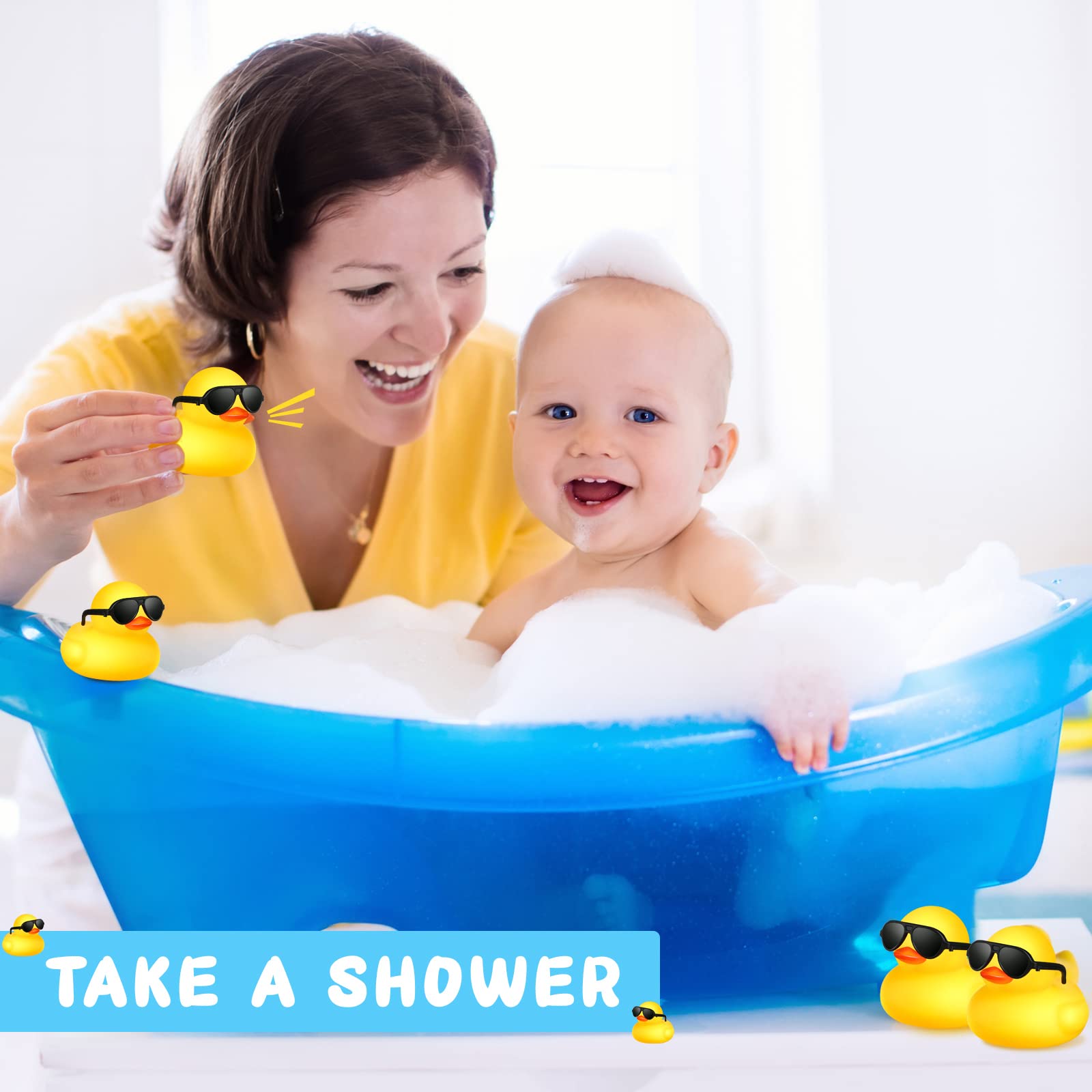1-100 قطعة البط المطاطي الصغير - مراجعة Rubber Duck Bath وسعره