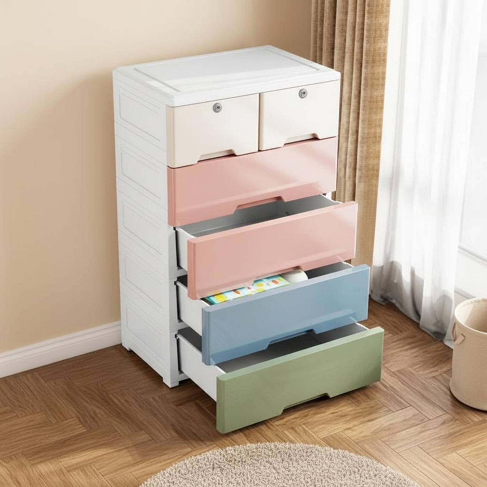 منظم ألعاب للأطفال، خزانة بلاس - مراجعة Kids Toys Drawers وسعره