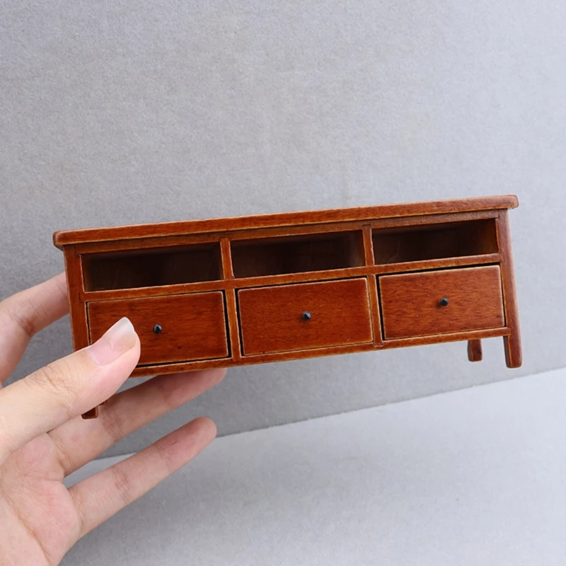1/12 بيت الدمية تلفزيون خزانة  - مراجعة Kids Toys Drawers وسعره