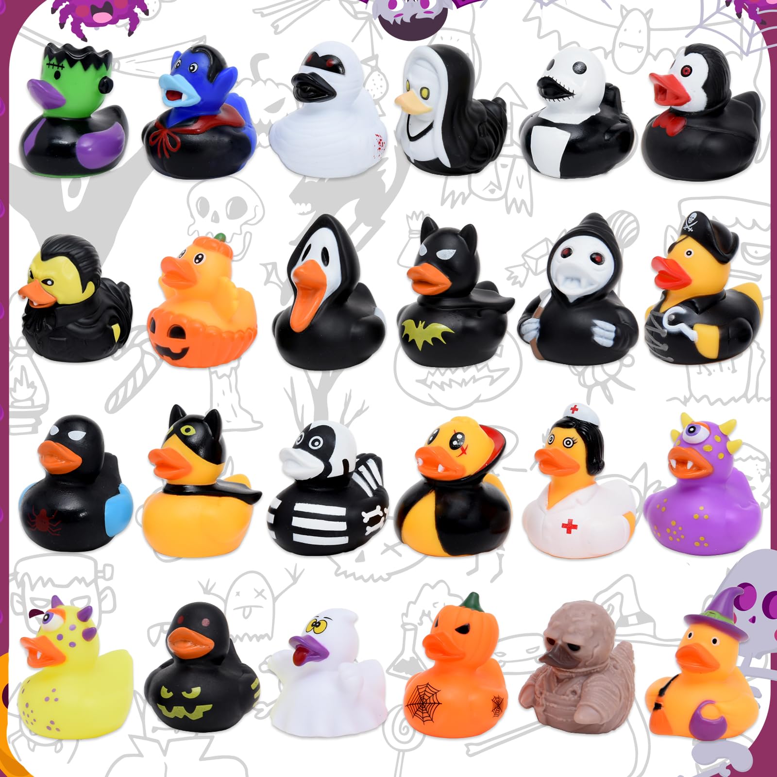 24/48 قطعة البط المطاطي متنوعة - مراجعة Rubber Duck Bath وسعره