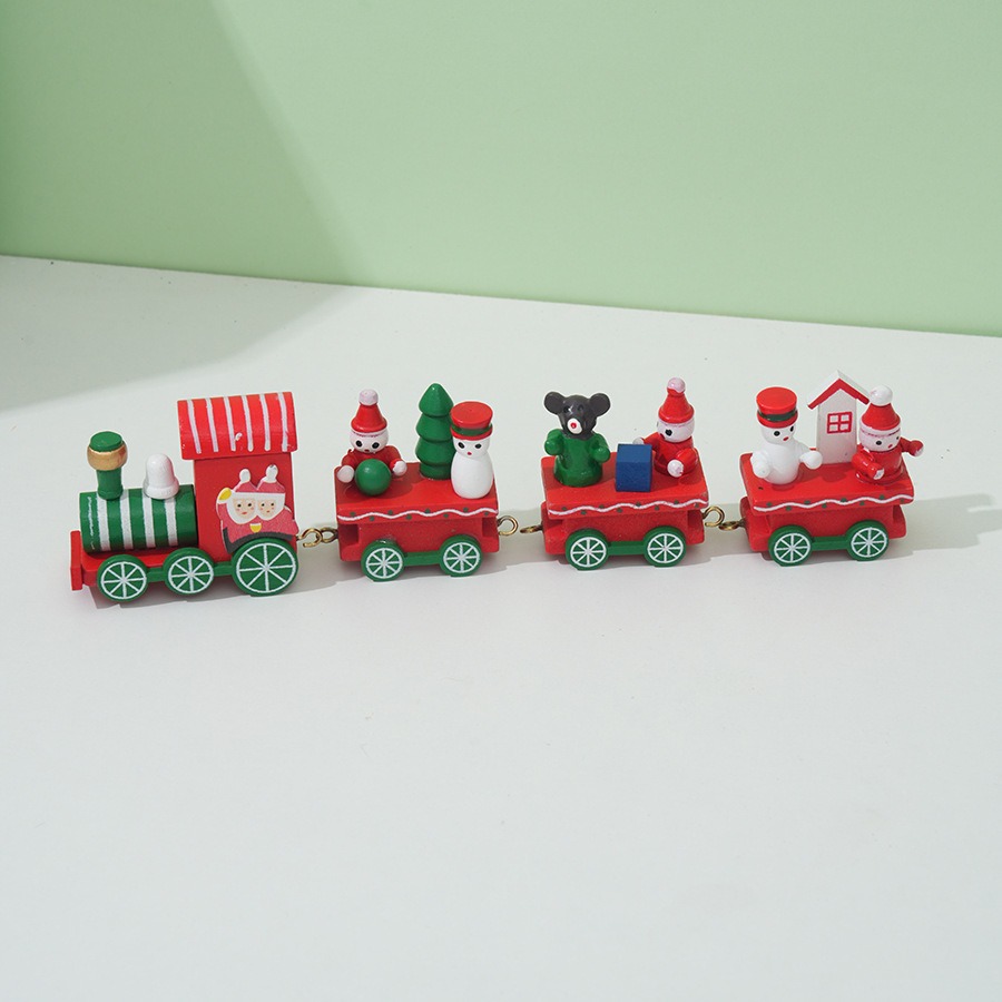 قطار عيد الميلاد رسمت خشبية قط - مراجعة Top Kids Xmas Toys وسعره