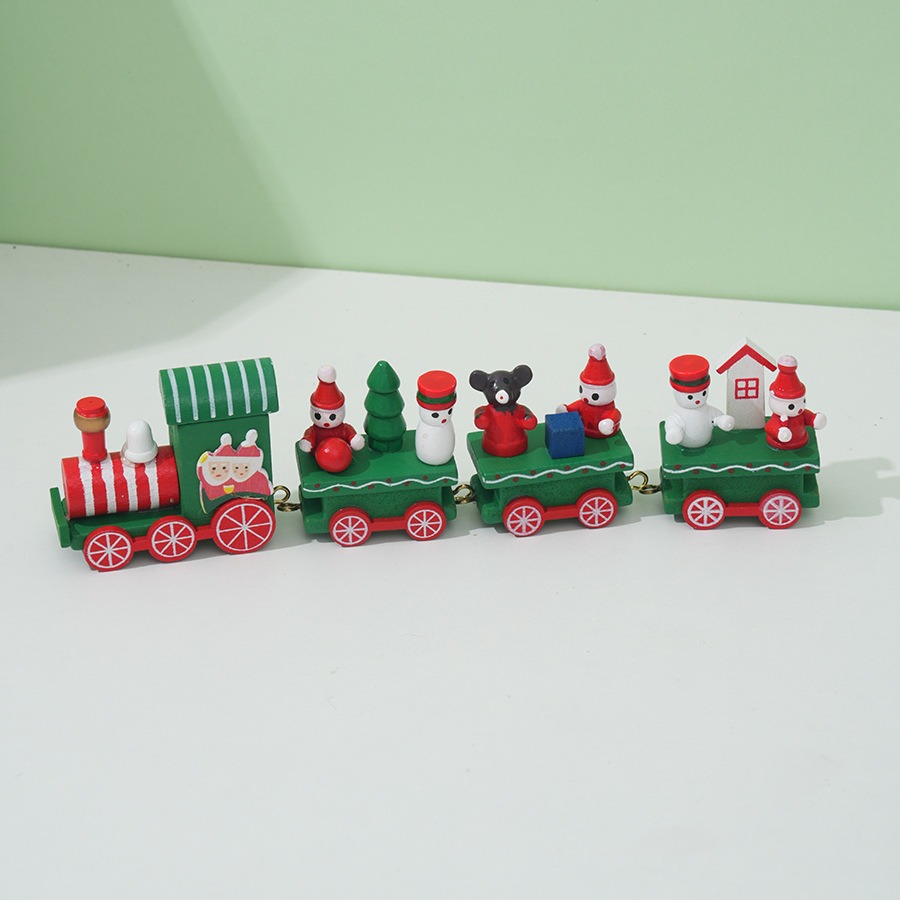 قطار عيد الميلاد رسمت خشبية قط - مراجعة Top Kids Xmas Toys وسعره