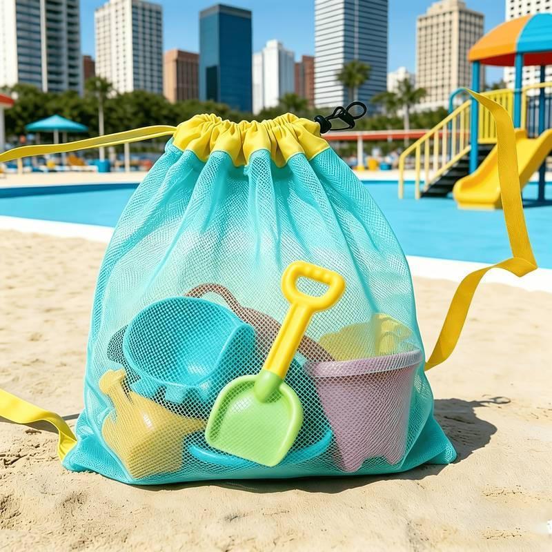 حقيبة شاطئ شبكية محمولة كبيرة  - مراجعة Kids Toys Bag وسعره