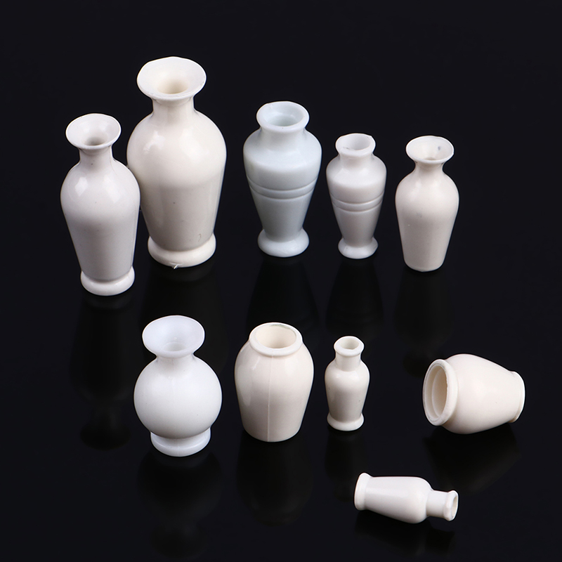 فازة بيضاء مصغرة لبيت الدمى ،  - مراجعة Dollhouse Furniture Set وسعره