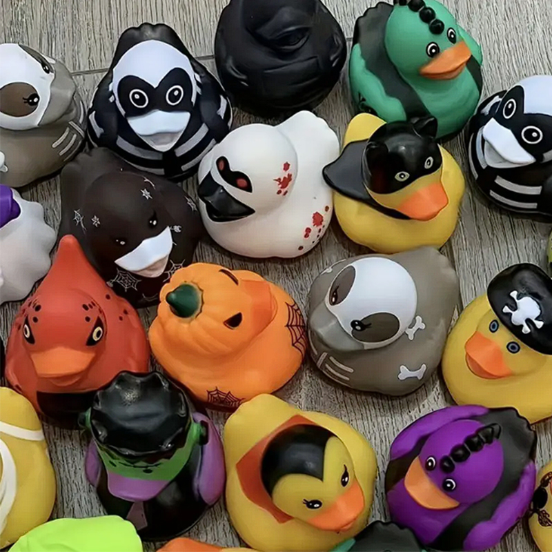4 قطع من البط المطاطي للهالوين - مراجعة Rubber Duck Bath وسعره