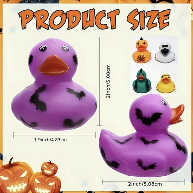 4 قطع من البط المطاطي للهالوين - مراجعة Rubber Duck Bath وسعره